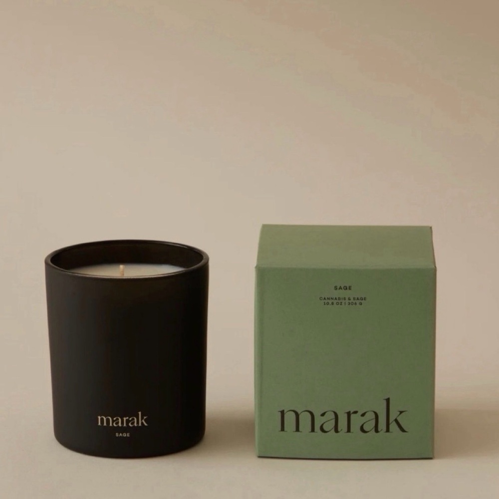 NIB Gift wrapped Marak Sage candle